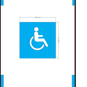 Adesivo 1,20 x 0,80 Demarcação Solo